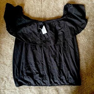 Women’s Plus Size Poof Sleeve Top ( 3X )